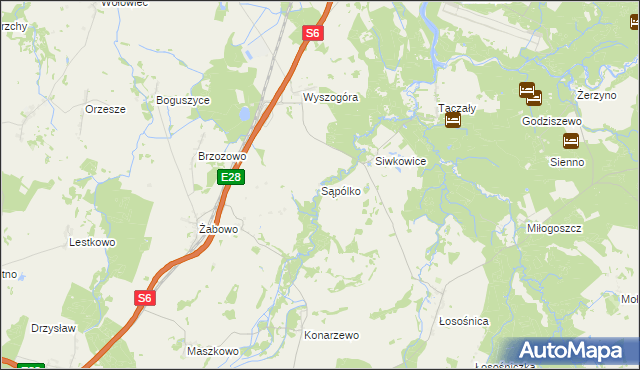mapa Sąpólko, Sąpólko na mapie Targeo