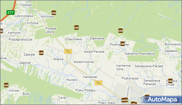 mapa Ściegnia, Ściegnia na mapie Targeo