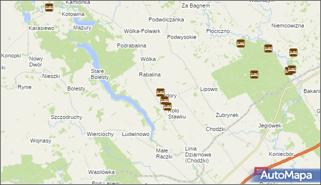 mapa Sidory gmina Raczki, Sidory gmina Raczki na mapie Targeo
