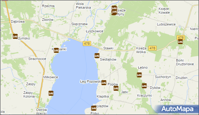 mapa Siedlątków, Siedlątków na mapie Targeo
