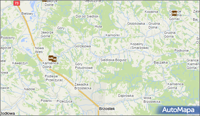 mapa Siedliska-Bogusz, Siedliska-Bogusz na mapie Targeo