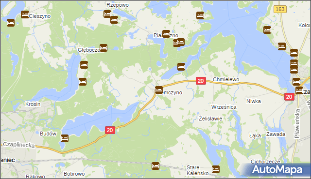 mapa Siemczyno, Siemczyno na mapie Targeo