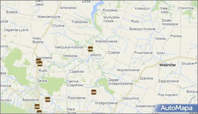 mapa Skały gmina Nowa Słupia, Skały gmina Nowa Słupia na mapie Targeo