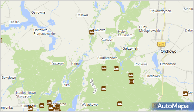 mapa Skubarczewo, Skubarczewo na mapie Targeo