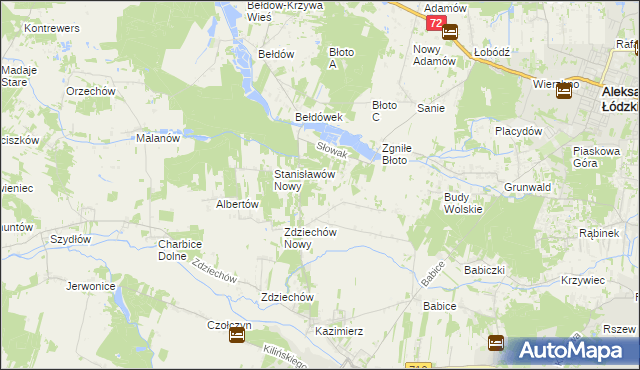 mapa Słowak, Słowak na mapie Targeo