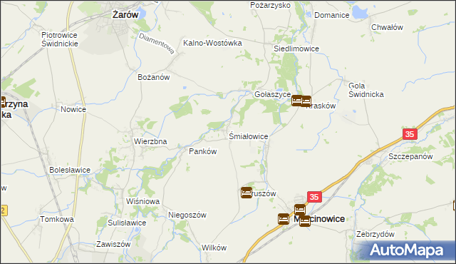 mapa Śmiałowice, Śmiałowice na mapie Targeo