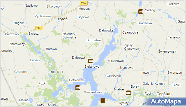 mapa Sokołowo gmina Bytoń, Sokołowo gmina Bytoń na mapie Targeo