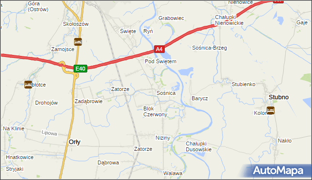 mapa Sośnica gmina Radymno, Sośnica gmina Radymno na mapie Targeo