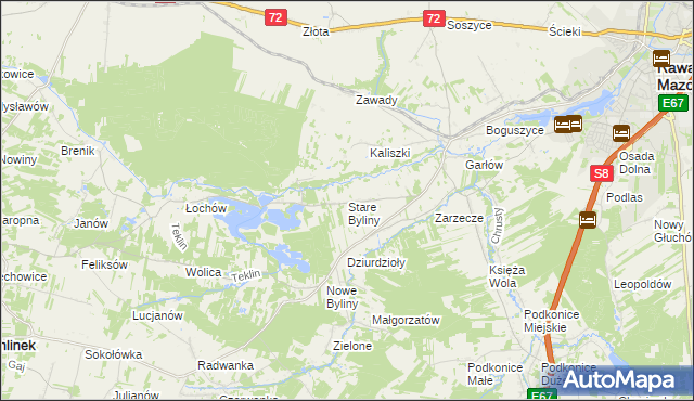 mapa Stare Byliny, Stare Byliny na mapie Targeo