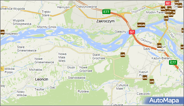 mapa Stare Grochale, Stare Grochale na mapie Targeo