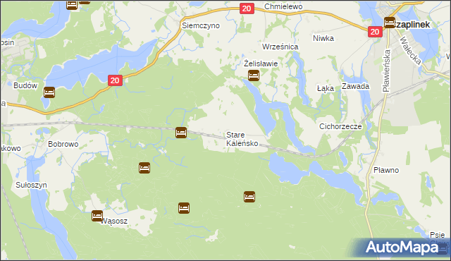 mapa Stare Kaleńsko, Stare Kaleńsko na mapie Targeo