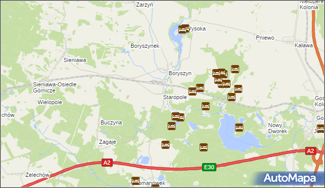 mapa Staropole gmina Lubrza, Staropole gmina Lubrza na mapie Targeo