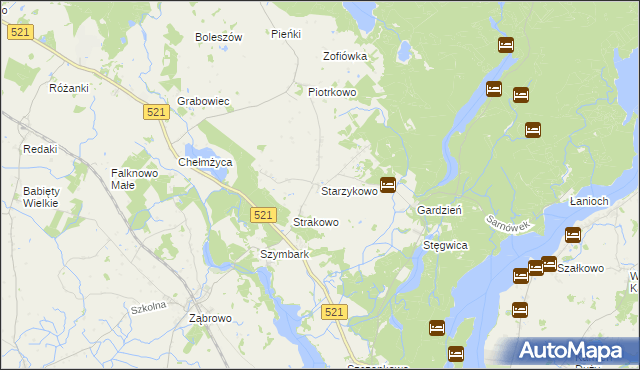 mapa Starzykowo, Starzykowo na mapie Targeo