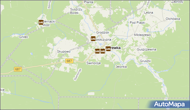 mapa Stoczek gmina Narewka, Stoczek gmina Narewka na mapie Targeo