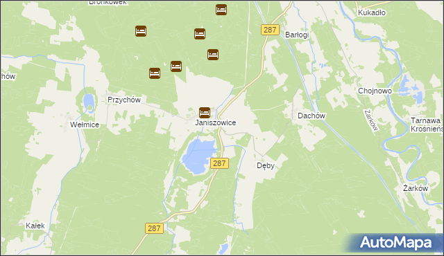 mapa Strużka gmina Bobrowice, Strużka gmina Bobrowice na mapie Targeo
