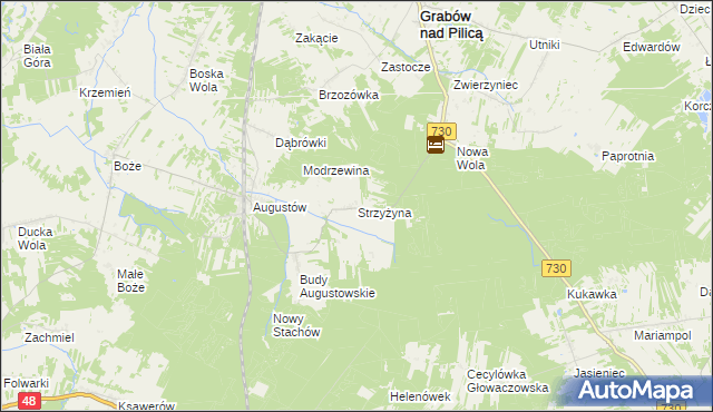 mapa Strzyżyna, Strzyżyna na mapie Targeo