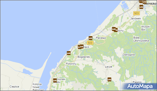 mapa Suchacz, Suchacz na mapie Targeo