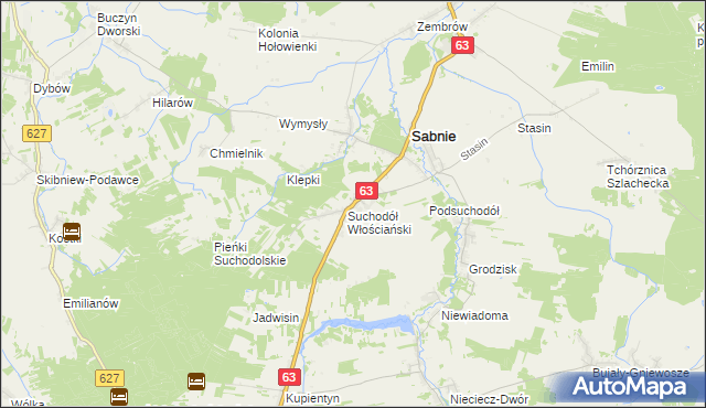 mapa Suchodół Szlachecki, Suchodół Szlachecki na mapie Targeo