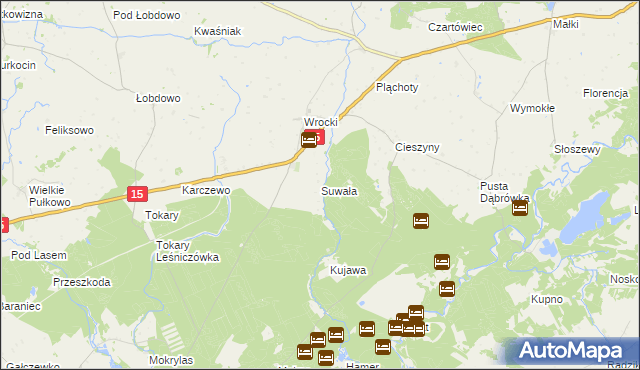 mapa Suwała, Suwała na mapie Targeo