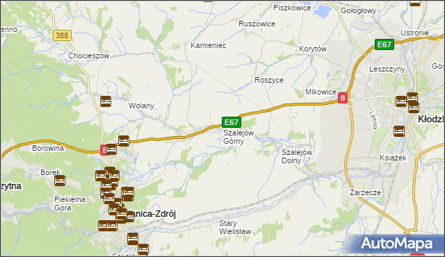 mapa Szalejów Górny, Szalejów Górny na mapie Targeo