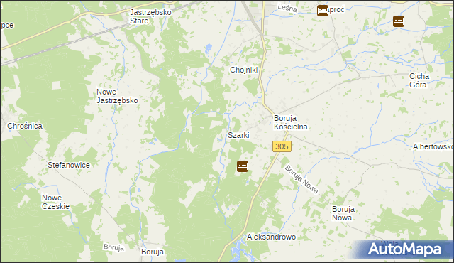 mapa Szarki gmina Nowy Tomyśl, Szarki gmina Nowy Tomyśl na mapie Targeo