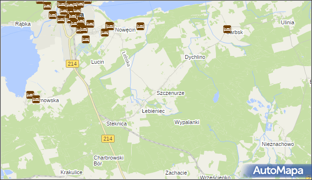 mapa Szczenurze, Szczenurze na mapie Targeo