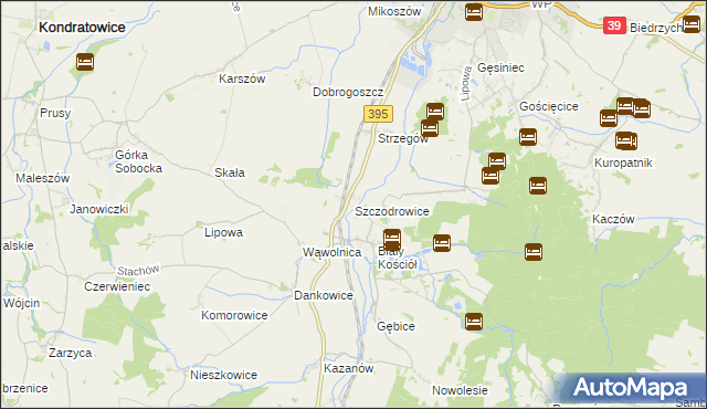 mapa Szczodrowice, Szczodrowice na mapie Targeo