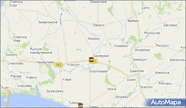 mapa Szpiegowo, Szpiegowo na mapie Targeo
