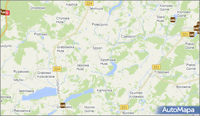 mapa Sztofrowa Huta, Sztofrowa Huta na mapie Targeo
