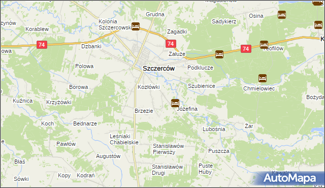 mapa Trakt Puszczański, Trakt Puszczański na mapie Targeo