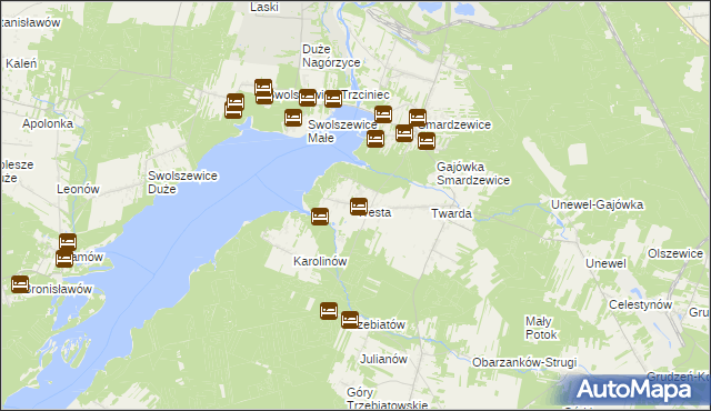 mapa Tresta, Tresta na mapie Targeo