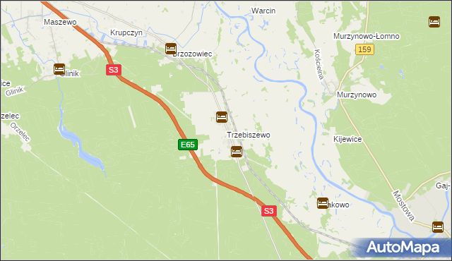 mapa Trzebiszewo, Trzebiszewo na mapie Targeo