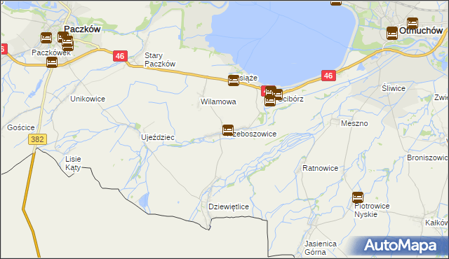mapa Trzeboszowice, Trzeboszowice na mapie Targeo