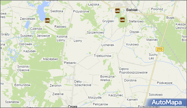 mapa Trzebuchów, Trzebuchów na mapie Targeo