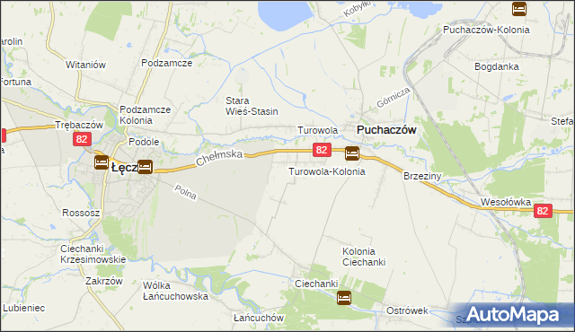 mapa Turowola-Kolonia, Turowola-Kolonia na mapie Targeo