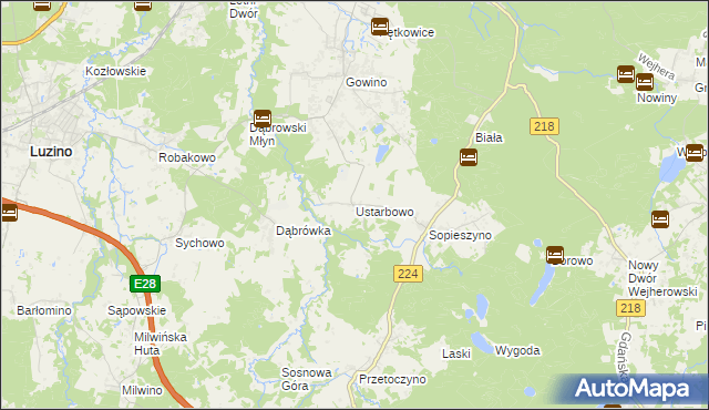 mapa Ustarbowo, Ustarbowo na mapie Targeo