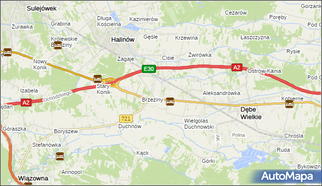 mapa Wielgolas Brzeziński, Wielgolas Brzeziński na mapie Targeo