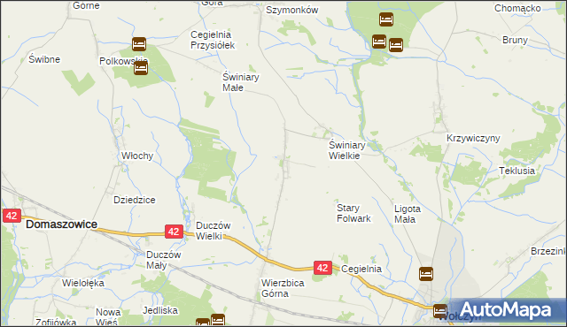 mapa Wierzbica Dolna gmina Wołczyn, Wierzbica Dolna gmina Wołczyn na mapie Targeo
