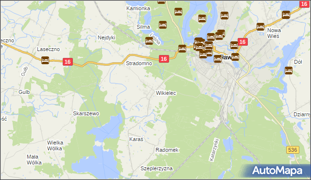 mapa Wikielec gmina Iława, Wikielec gmina Iława na mapie Targeo