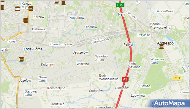 mapa Wiskitno A-Las, Wiskitno A-Las na mapie Targeo