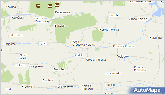 mapa Wola Gródecka, Wola Gródecka na mapie Targeo