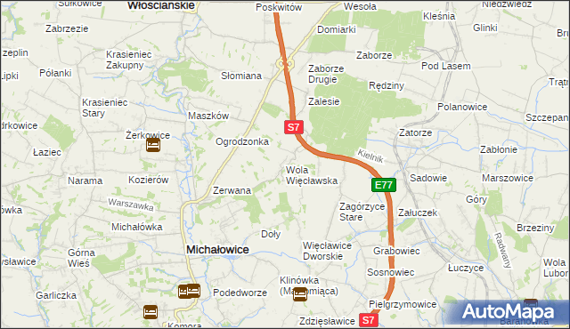 mapa Wola Więcławska, Wola Więcławska na mapie Targeo