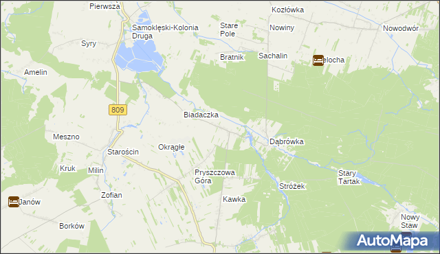 mapa Wólka Krasienińska, Wólka Krasienińska na mapie Targeo