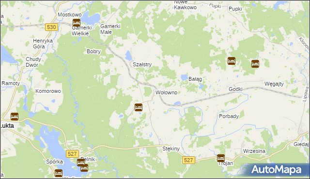 mapa Wołowno, Wołowno na mapie Targeo