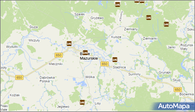 mapa Wróbel gmina Banie Mazurskie, Wróbel gmina Banie Mazurskie na mapie Targeo