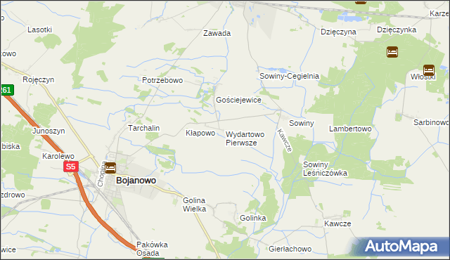 mapa Wydartowo Pierwsze, Wydartowo Pierwsze na mapie Targeo