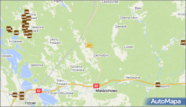 mapa Zachodzko, Zachodzko na mapie Targeo