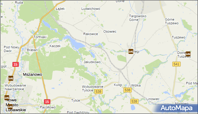 mapa Zajączkowo gmina Grodziczno, Zajączkowo gmina Grodziczno na mapie Targeo