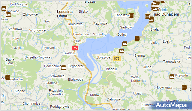 mapa Zbyszyce, Zbyszyce na mapie Targeo