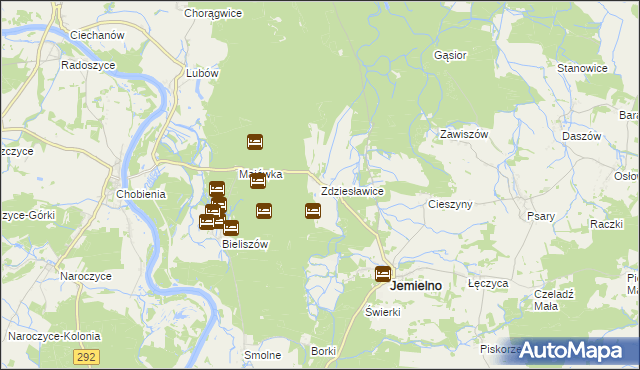 mapa Zdziesławice, Zdziesławice na mapie Targeo